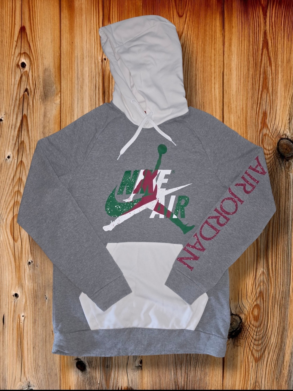 Jordan Gray & White Pullover Hoodie
